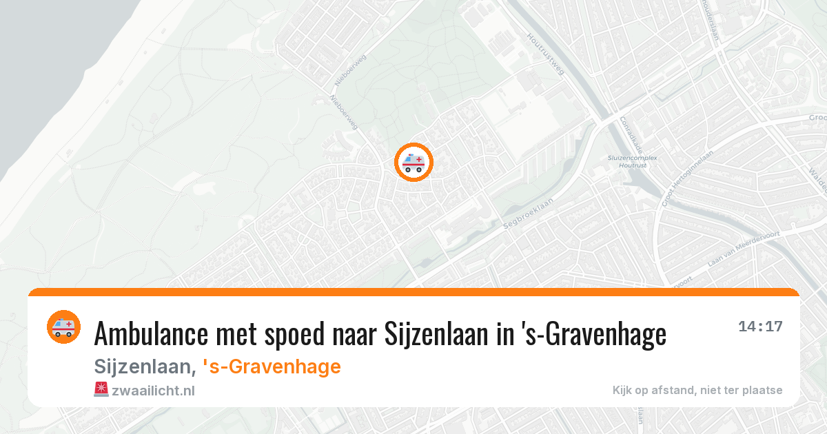 Ambulance met spoed naar Sijzenlaan in 's-Gravenhage — 25 jun 2026