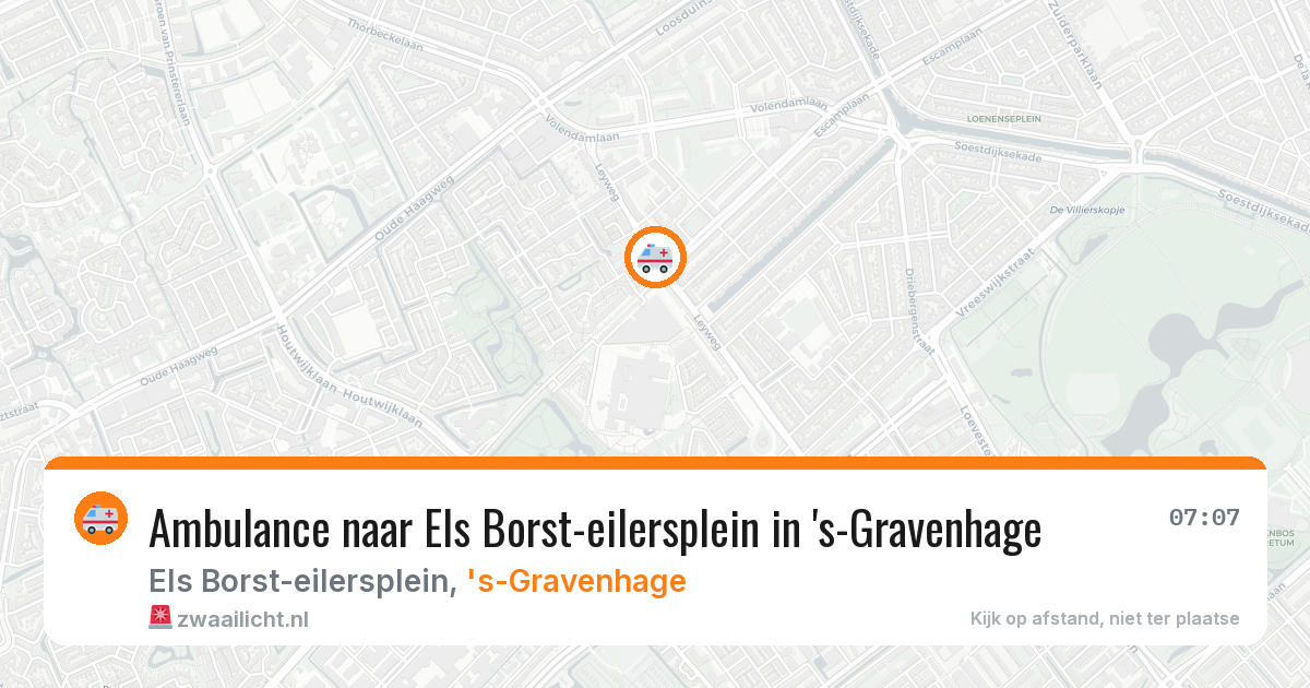 Ambulance naar Els Borst-eilersplein in 's-Gravenhage — 9 aug 2026