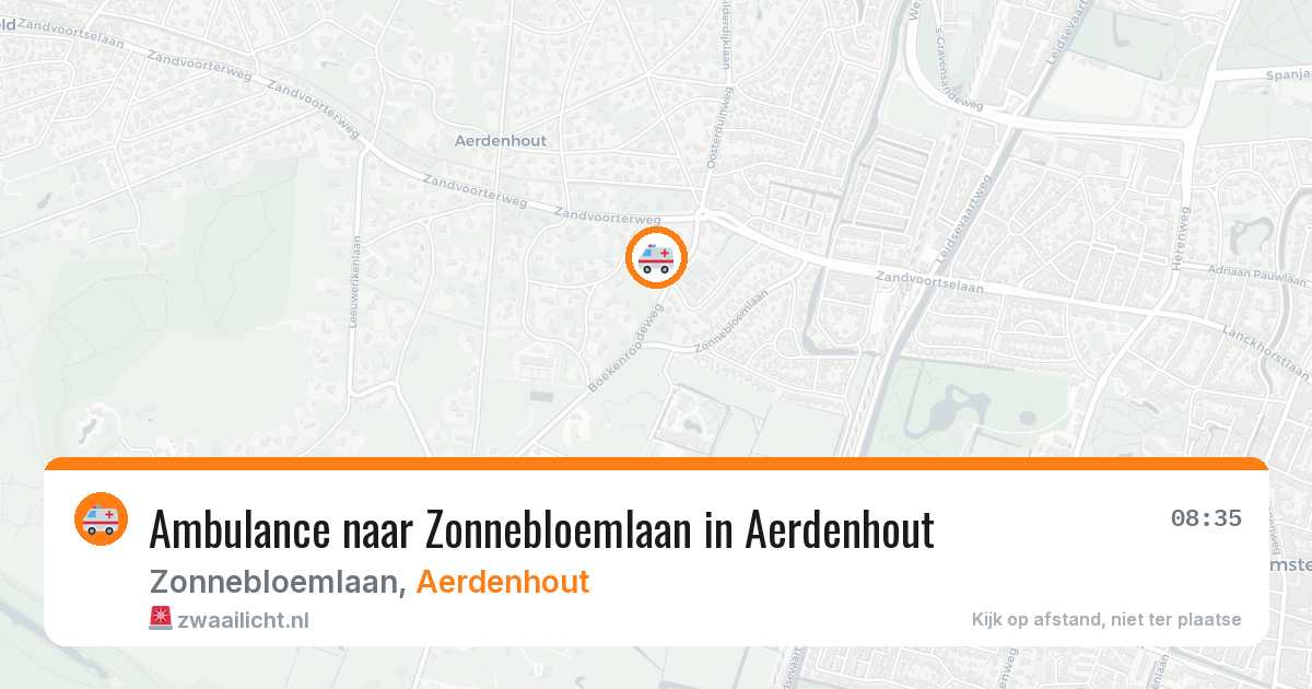 Ambulance naar Zonnebloemlaan in Aerdenhout — 31 mei 2026