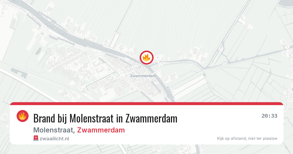 Brand bij Molenstraat in Zwammerdam — 22 mrt 2026