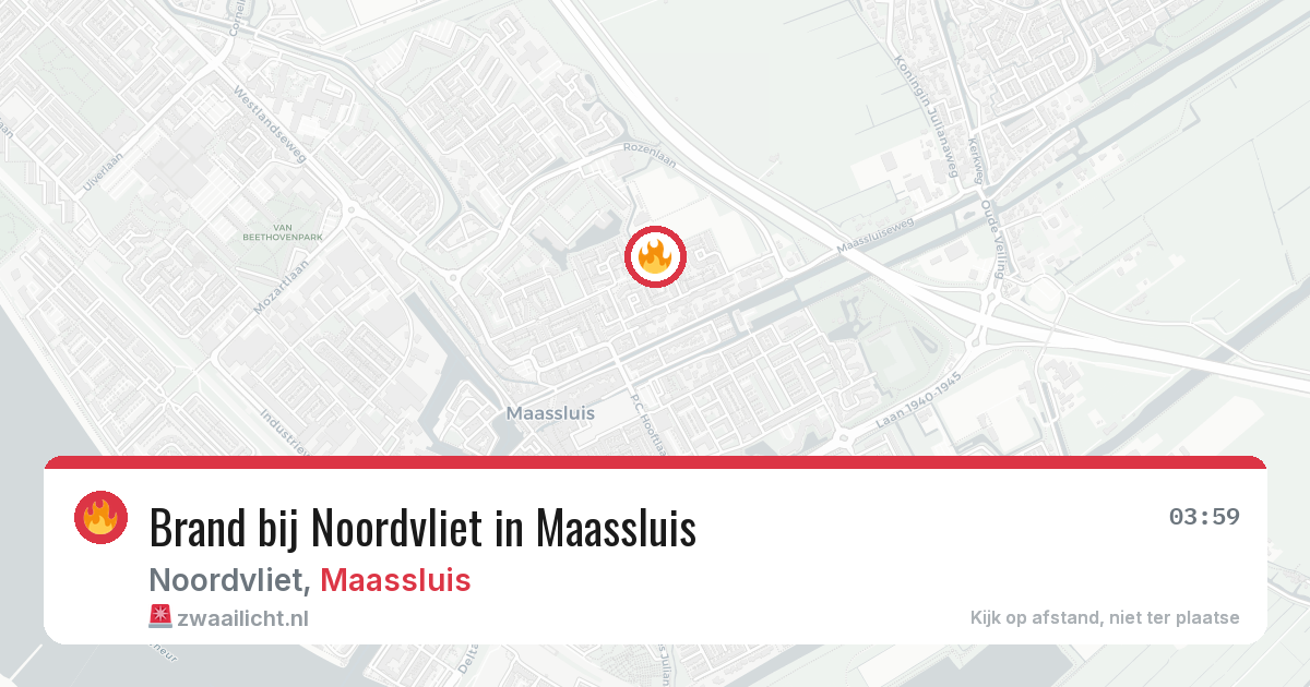 Brand bij Noordvliet in Maassluis — 17 mrt 2026