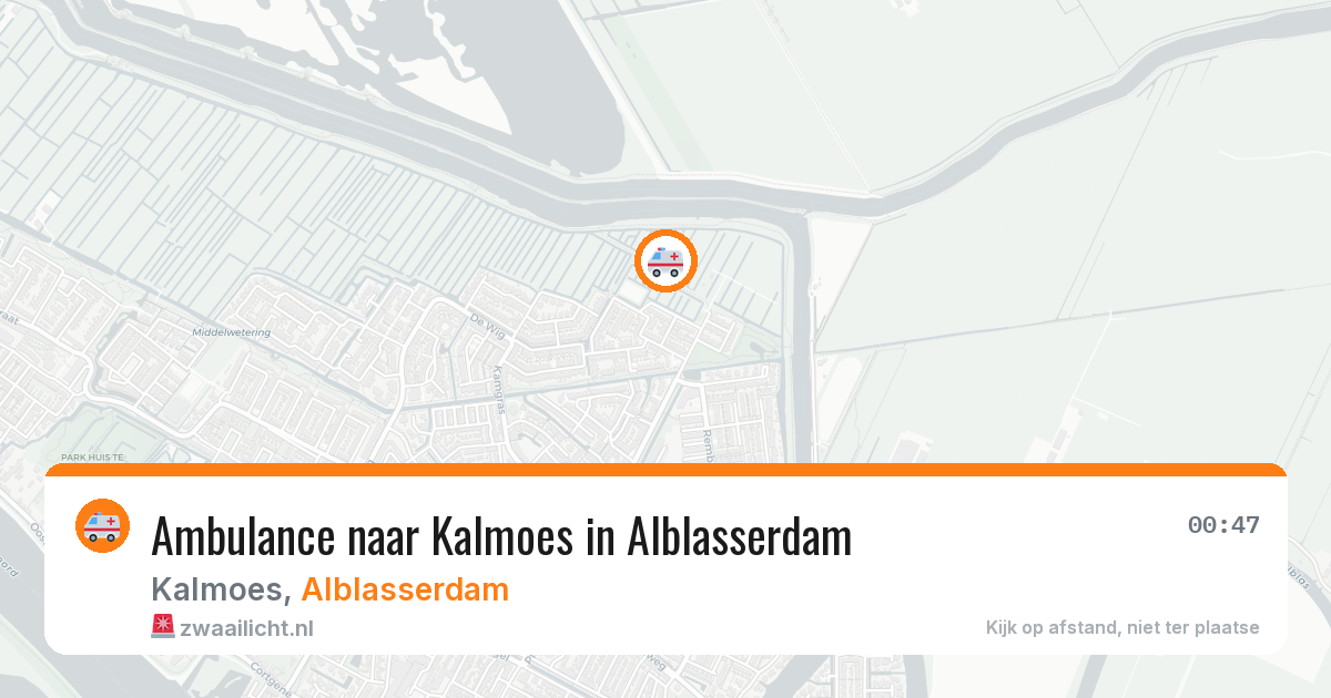 Ambulance naar Kalmoes in Alblasserdam — 28 mrt 2026
