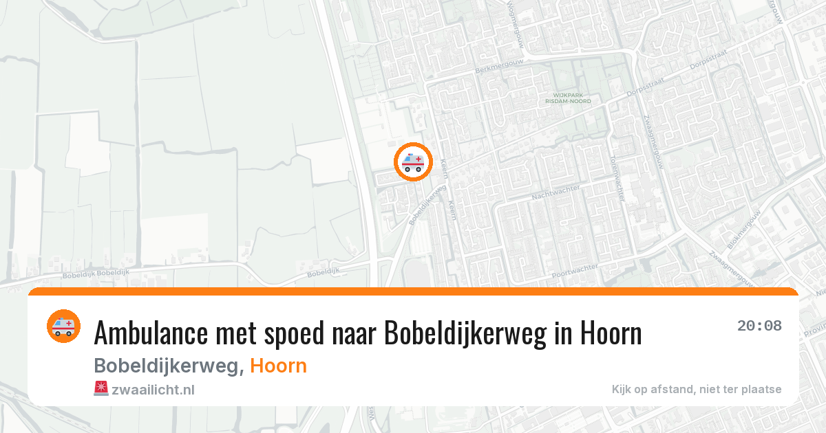 Ambulance met spoed naar Bobeldijkerweg in Hoorn — 9 apr 2026