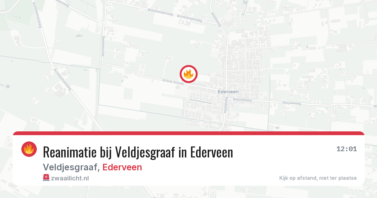 Reanimatie bij Veldjesgraaf in Ederveen — 18 jun 2026