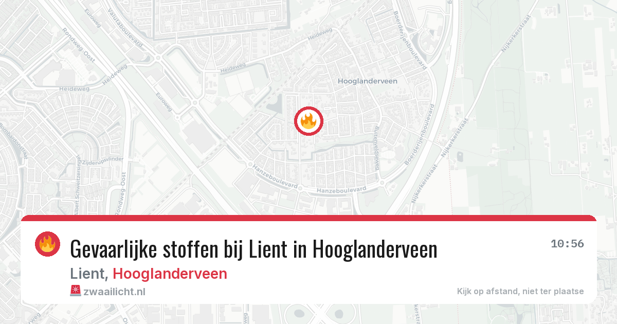 Gevaarlijke stoffen bij Lient in Hooglanderveen — 24 mrt 2026