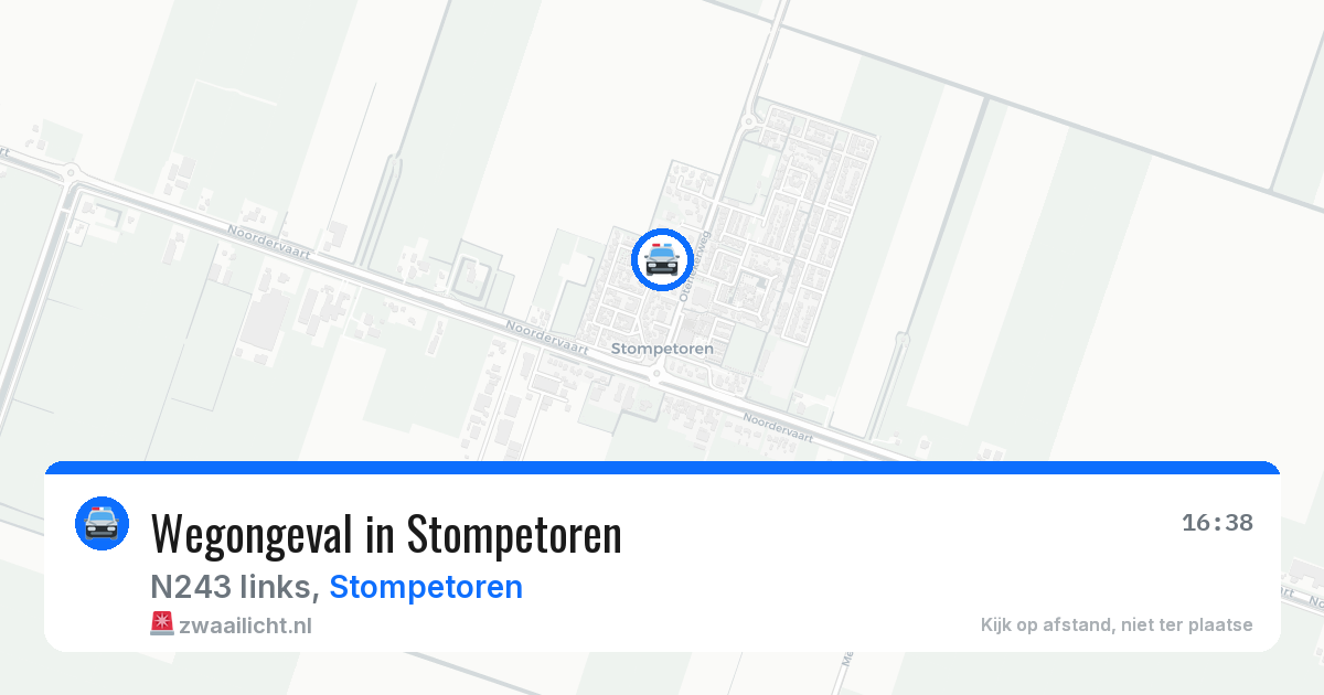 Wegongeval in Stompetoren — 5 aug 2026