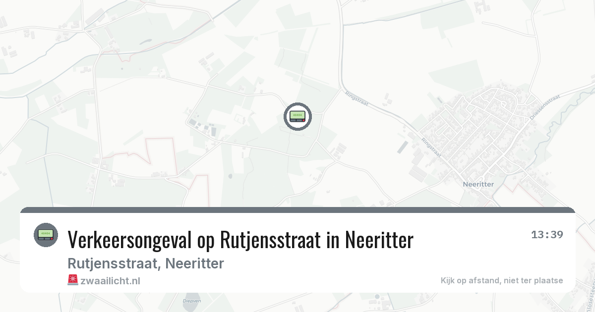 Verkeersongeval op Rutjensstraat in Neeritter — 9 mei 2026