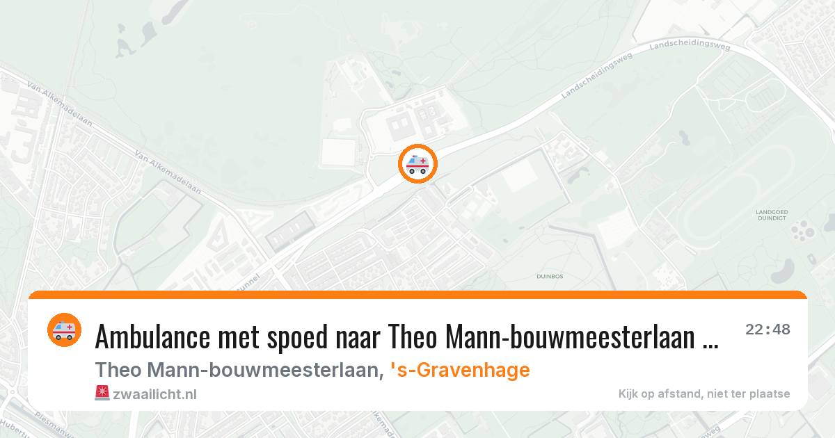 Ambulance met spoed naar Theo Mann-bouwmeesterlaan in 's-Gravenhage — 12 aug 2026