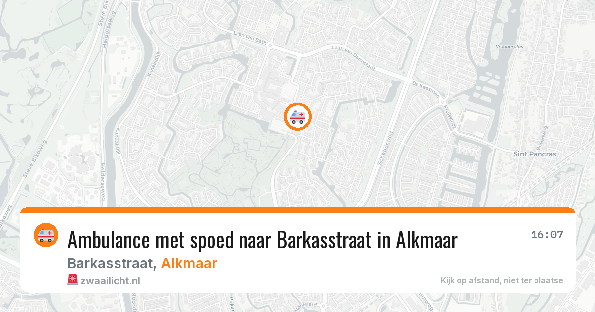 Ambulance met spoed naar Barkasstraat in Alkmaar — 25 jan 2026