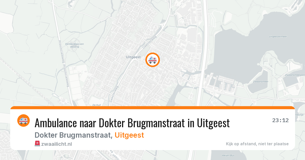 Ambulance naar Dokter Brugmanstraat in Uitgeest — 3 jul 2026
