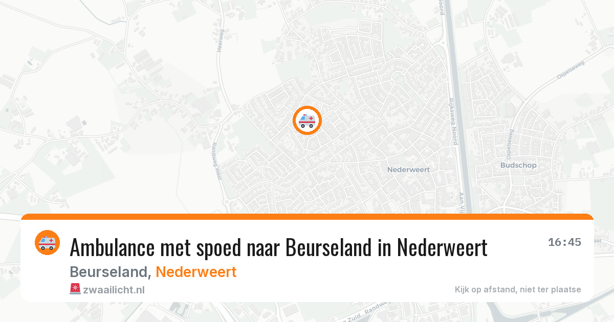 Ambulance met spoed naar Beurseland in Nederweert — 5 jul 2026