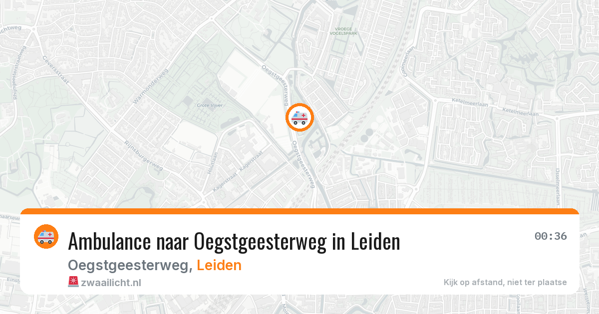 Ambulance naar Oegstgeesterweg in Leiden — 30 jul 2026