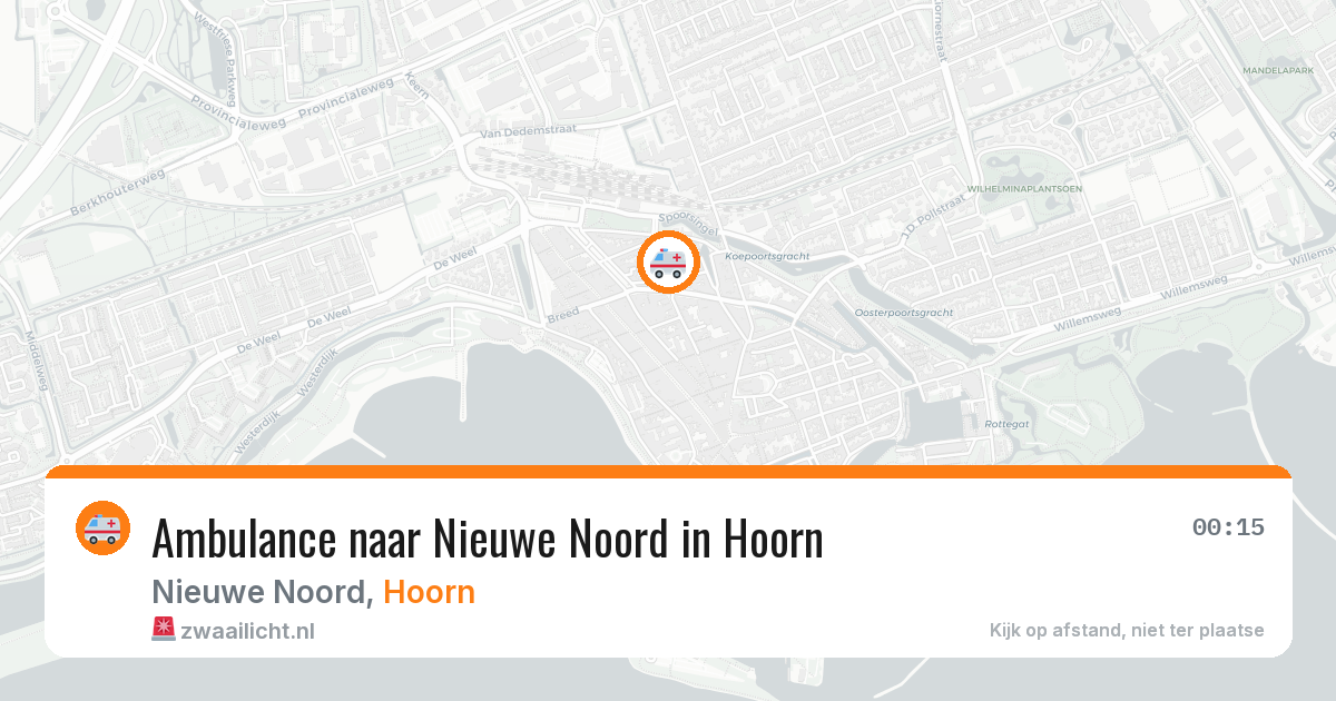 Ambulance naar Nieuwe Noord in Hoorn — 15 apr 2026