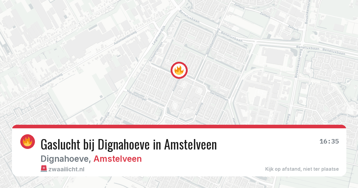Gaslucht bij Dignahoeve in Amstelveen — 12 mei 2026