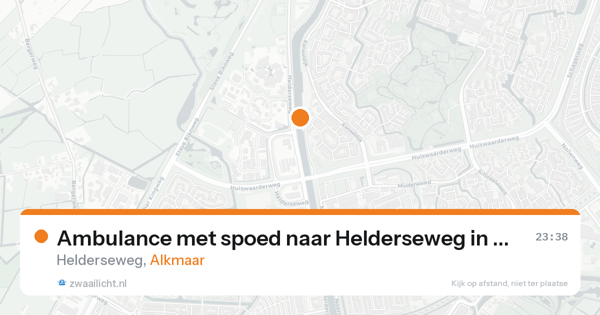Ambulance met spoed naar Helderseweg in Alkmaar — 16 aug 2026