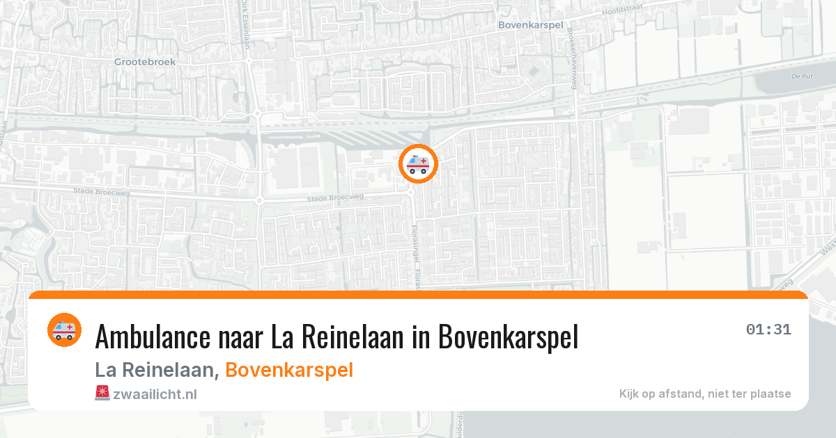 Ambulance naar La Reinelaan in Bovenkarspel — 8 jul 2026