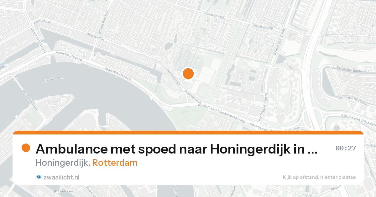 Ambulance met spoed naar Honingerdijk in Rotterdam — 20 aug 2026