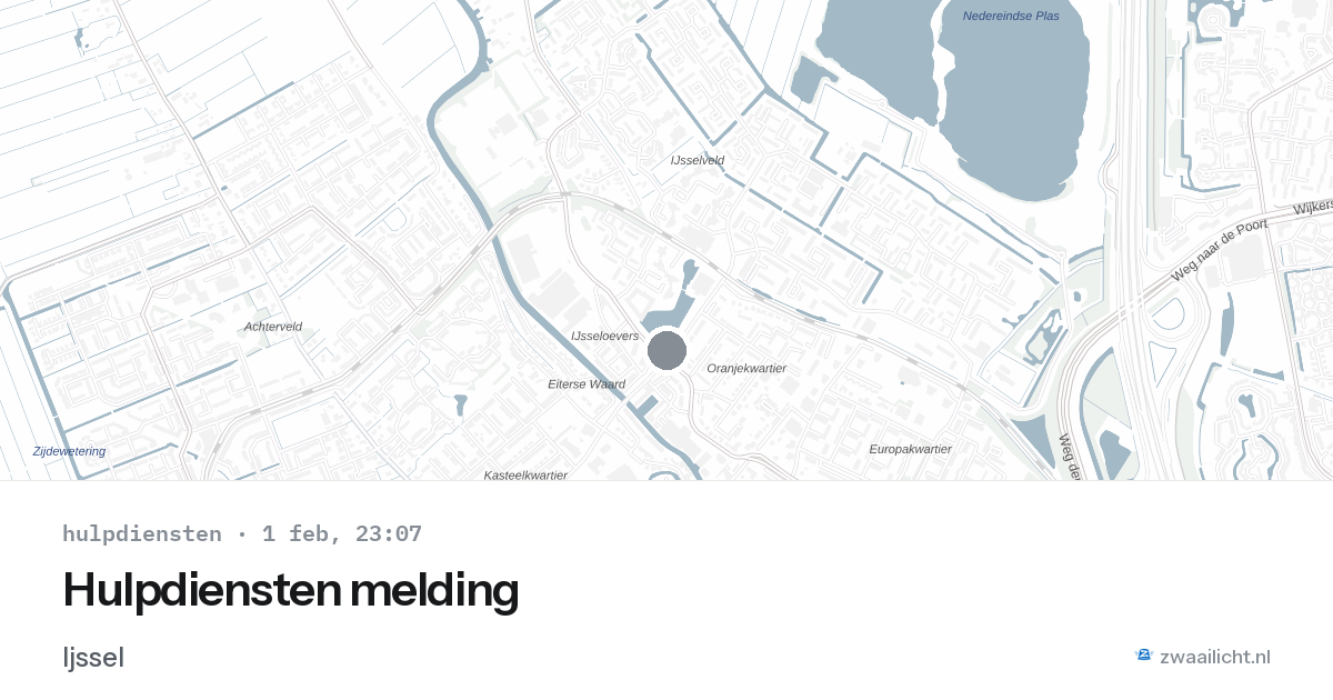 Hulpdiensten melding — 1 feb 2026
