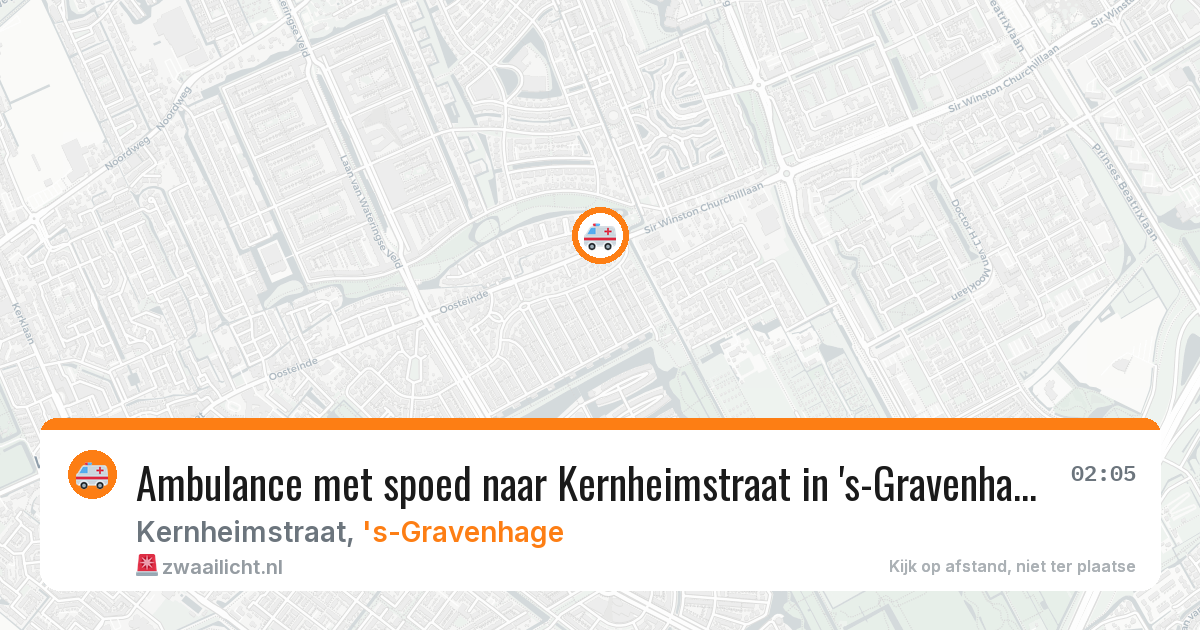 Ambulance met spoed naar Kernheimstraat in 's-Gravenhage — 24 jun 2026