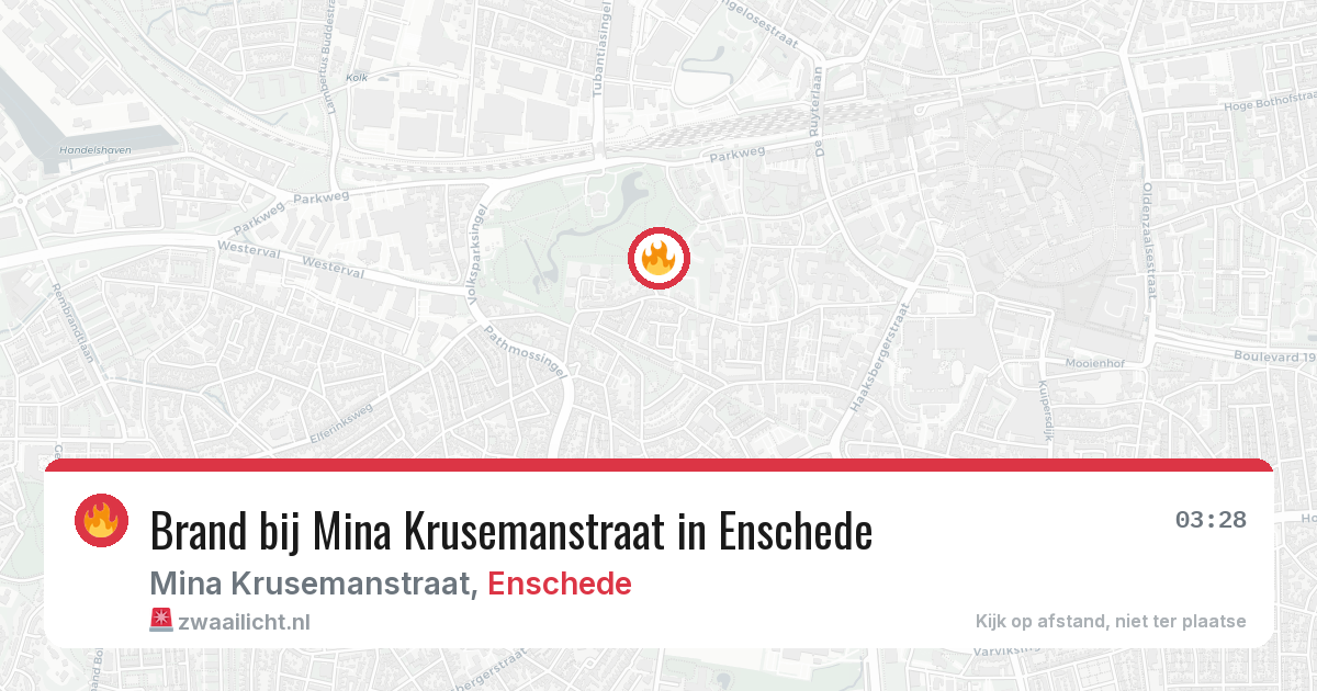 Brand bij Mina Krusemanstraat in Enschede — 28 jan 2026