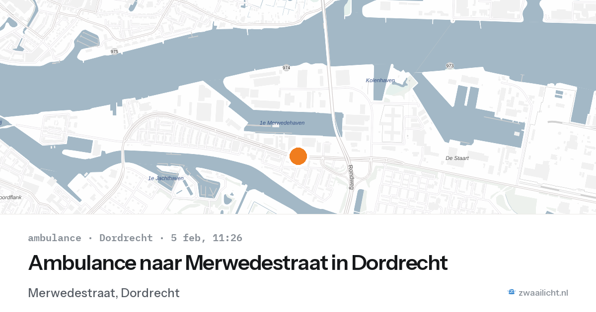 Ambulance naar Merwedestraat in Dordrecht — 5 feb 2026