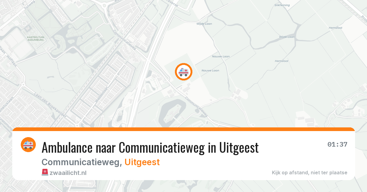 Ambulance naar Communicatieweg in Uitgeest — 6 aug 2026