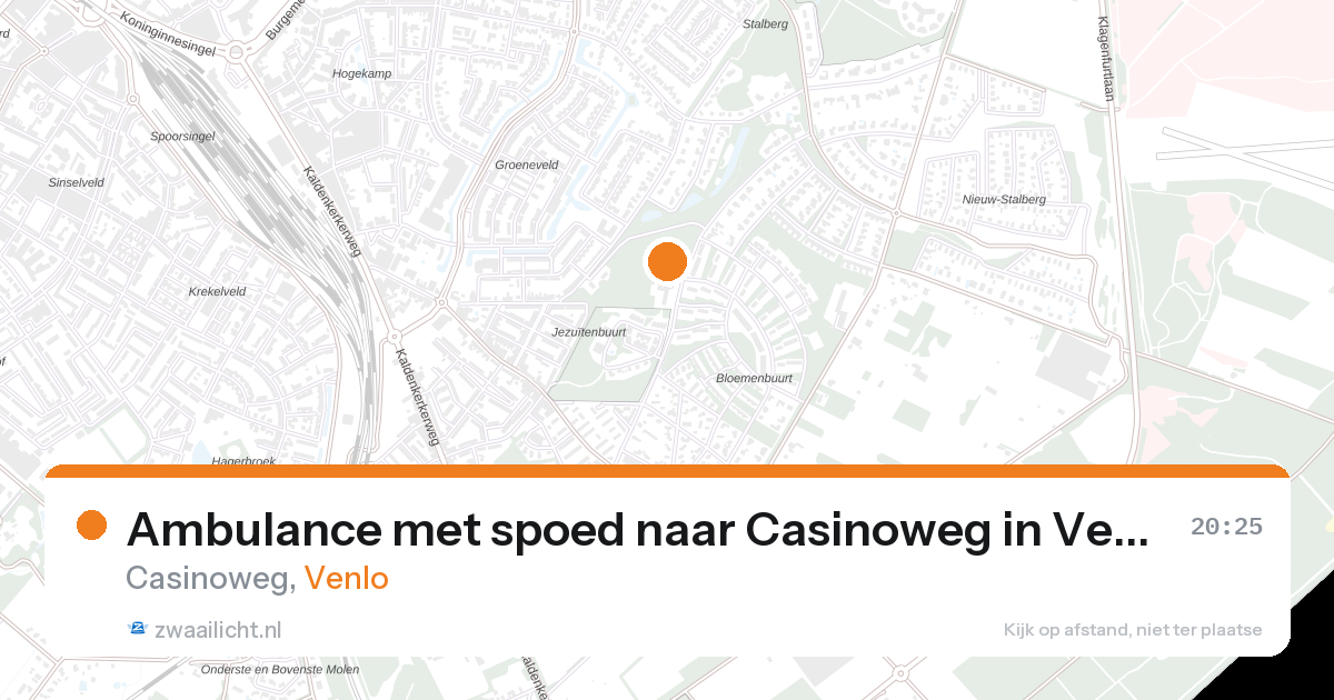 Ambulance met spoed naar Casinoweg in Venlo — 10 aug 2026