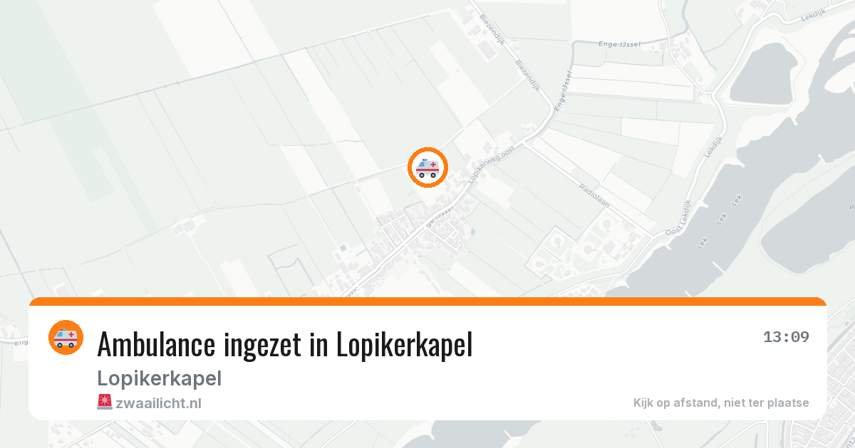 Ambulance ingezet in Lopikerkapel — 25 jul 2026