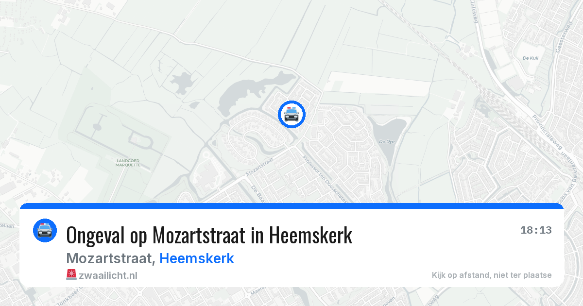 Ongeval op Mozartstraat in Heemskerk — 2 jul 2026