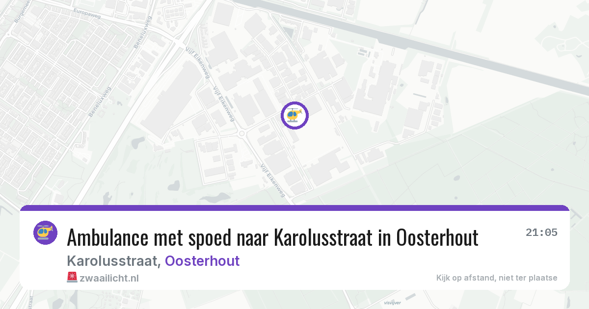 Ambulance met spoed naar Karolusstraat in Oosterhout — 9 jul 2026
