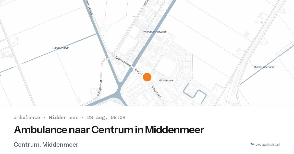 Ambulance naar Centrum in Middenmeer — 28 aug 2026