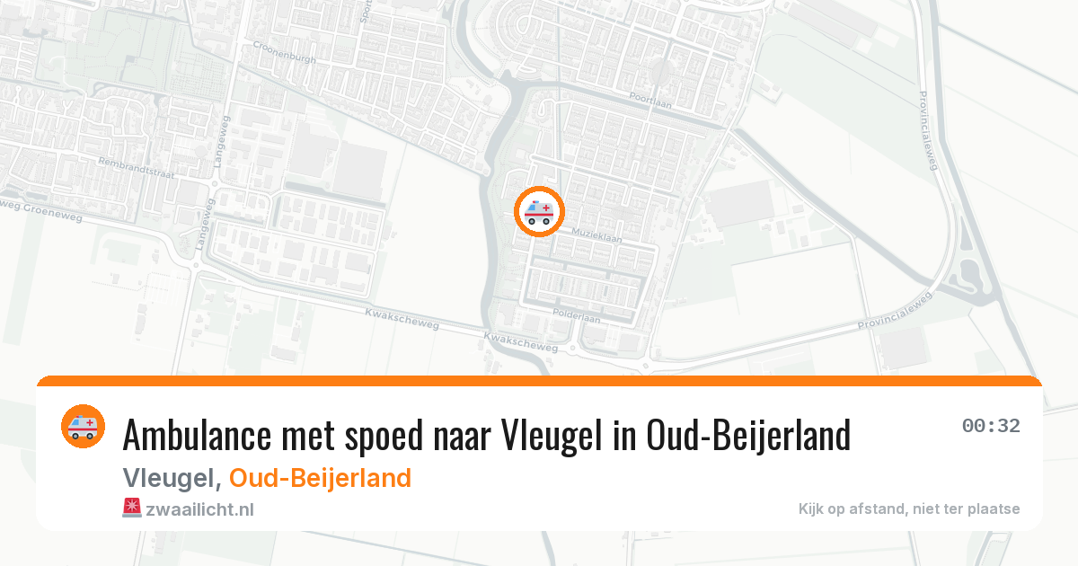 Ambulance met spoed naar Vleugel in Oud-Beijerland — 12 mei 2026