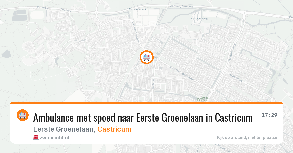 Ambulance met spoed naar Eerste Groenelaan in Castricum — 10 aug 2026