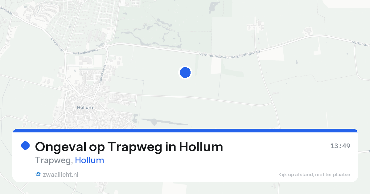 Ongeval op Trapweg in Hollum — 19 aug 2026