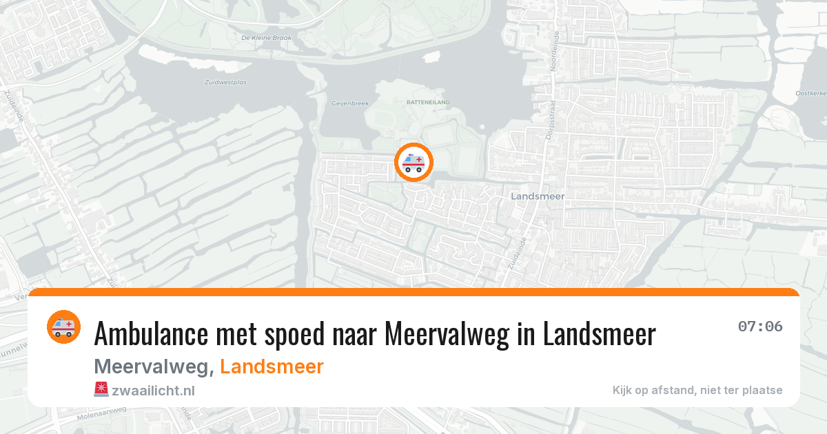 Ambulance met spoed naar Meervalweg in Landsmeer — 7 jun 2026