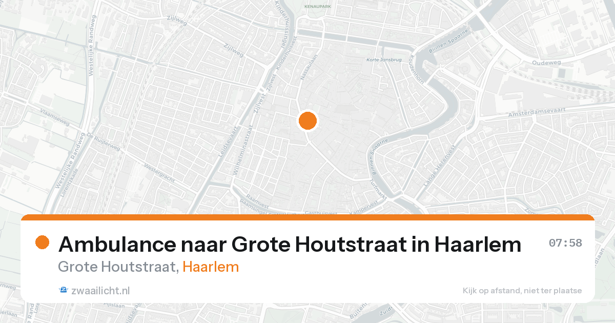Ambulance naar Grote Houtstraat in Haarlem — 20 aug 2026