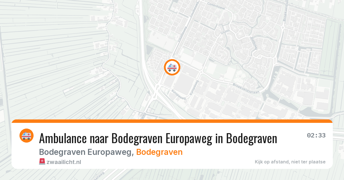 Ambulance naar Bodegraven Europaweg in Bodegraven — 30 jan 2026