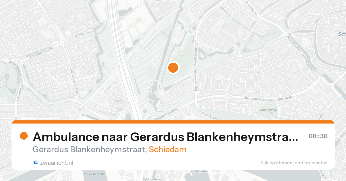 Ambulance naar Gerardus Blankenheymstraat in Schiedam — 26 aug 2026