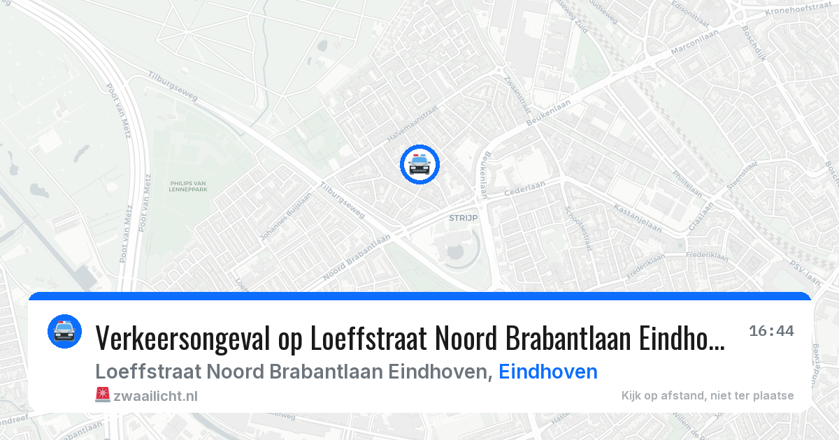 Verkeersongeval op Loeffstraat Noord Brabantlaan Eindhoven in Eindhoven — 26 mrt 2026