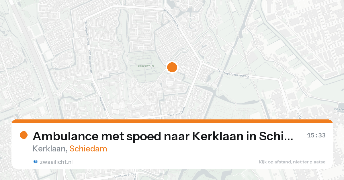 Ambulance met spoed naar Kerklaan in Schiedam — 7 jul 2026
