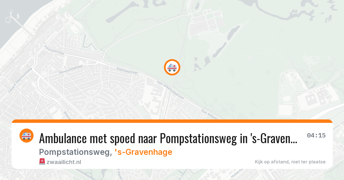 Ambulance met spoed naar Pompstationsweg in 's-Gravenhage — 19 apr 2026