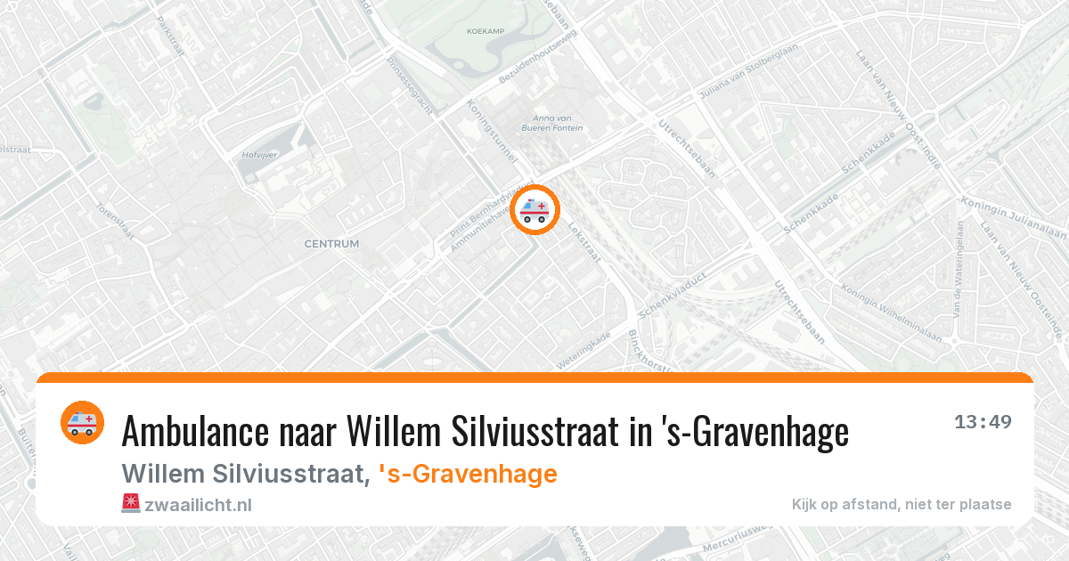 Ambulance naar Willem Silviusstraat in 's-Gravenhage — 30 jul 2026
