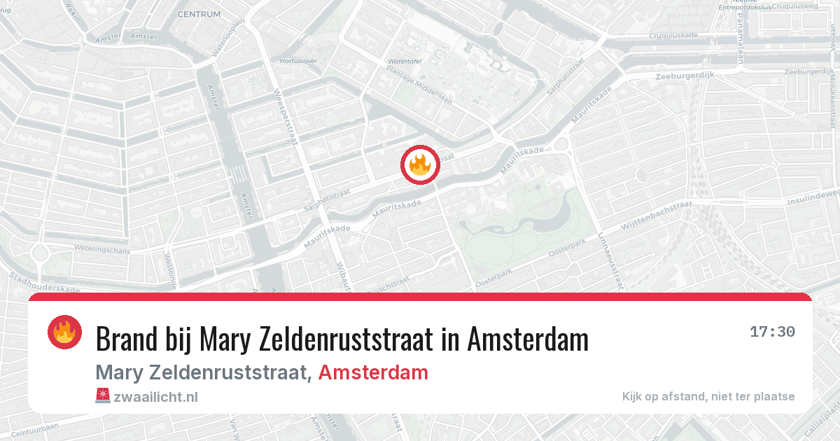 Brand bij Mary Zeldenruststraat in Amsterdam — 21 jun 2026