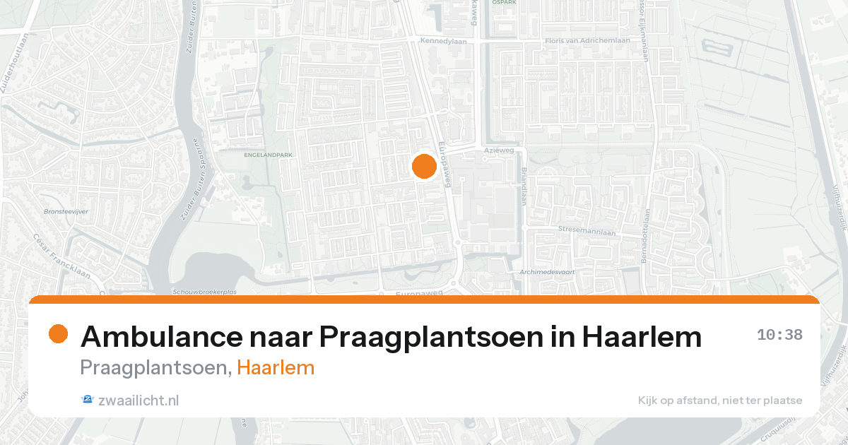 Ambulance naar Praagplantsoen in Haarlem — 24 aug 2026