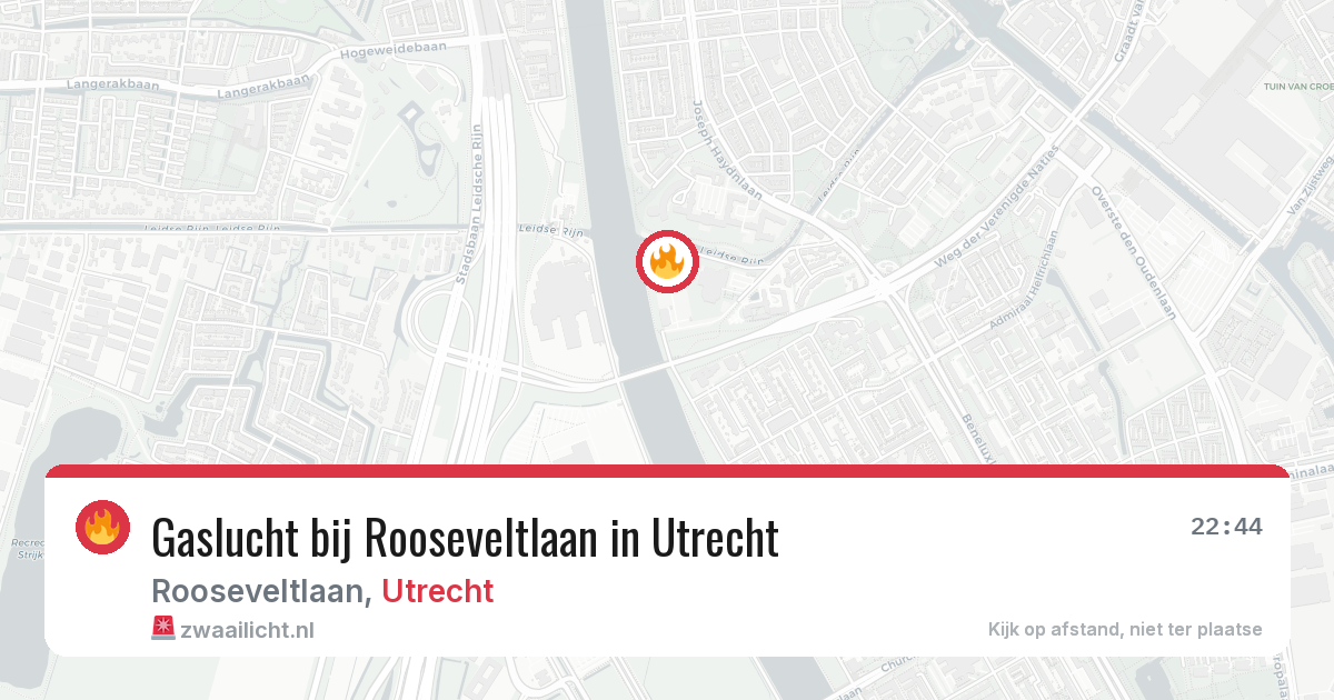 Gaslucht bij Rooseveltlaan in Utrecht — 24 jul 2026