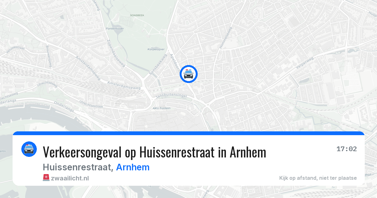 Verkeersongeval op Huissenrestraat in Arnhem — 3 jul 2026