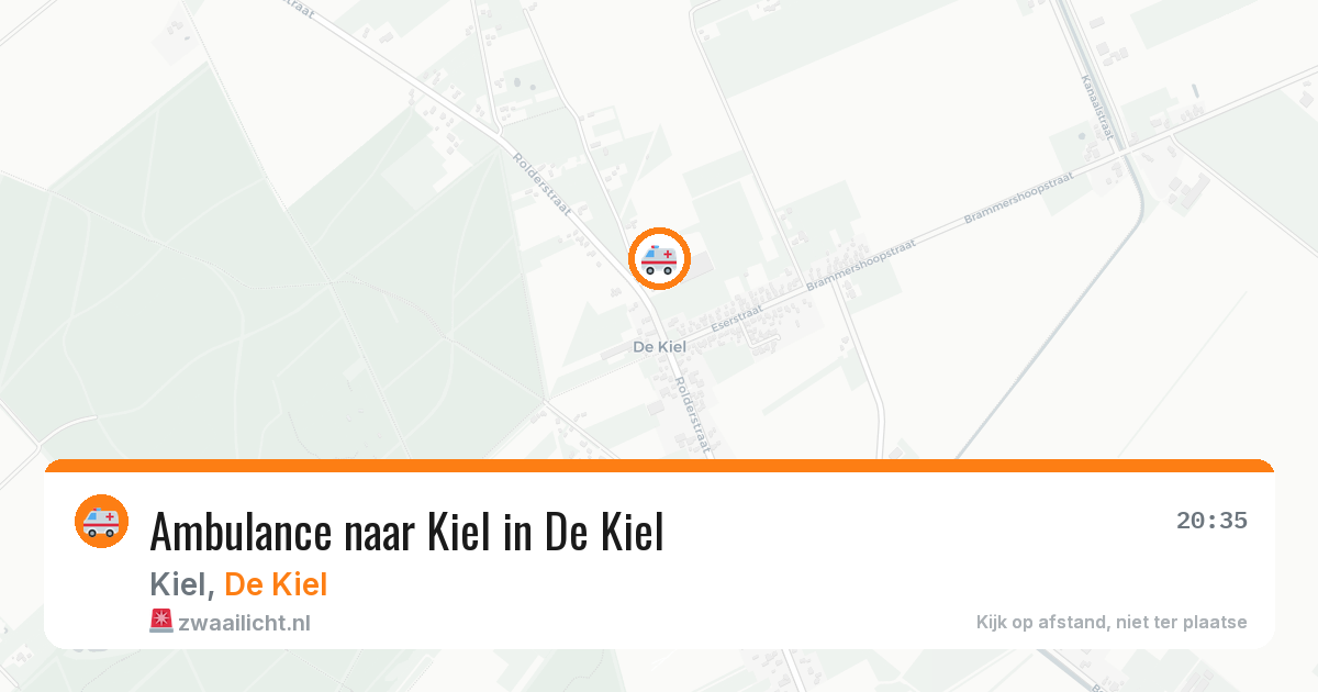 Ambulance naar Kiel in De Kiel — 31 jul 2026