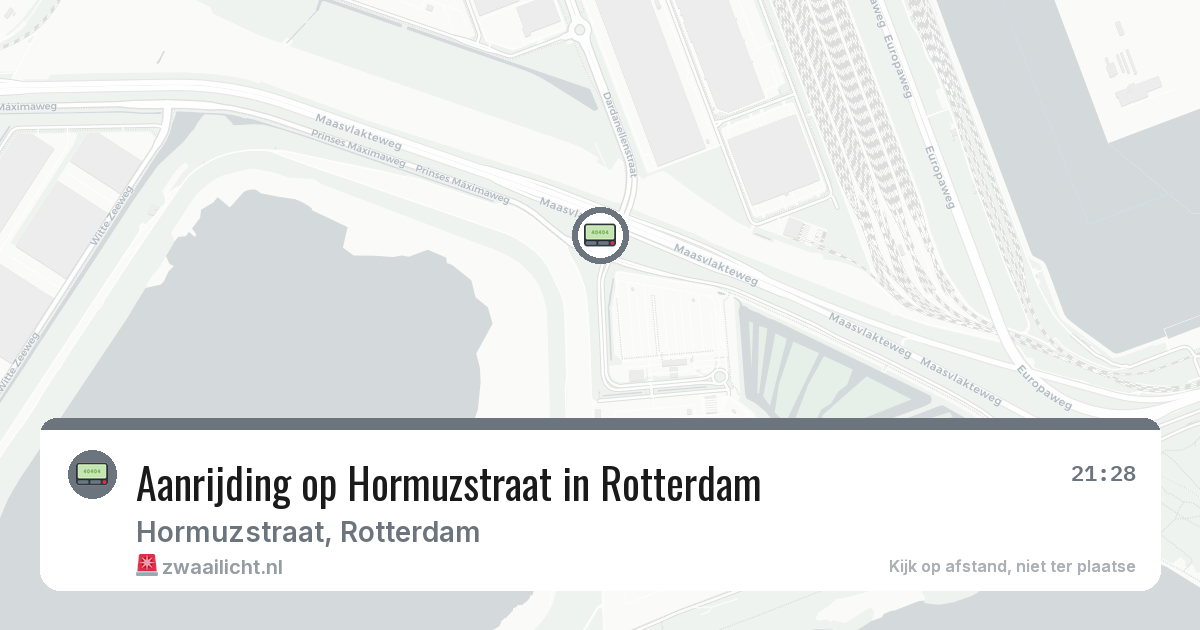Aanrijding op Hormuzstraat in Rotterdam — 20 feb 2026