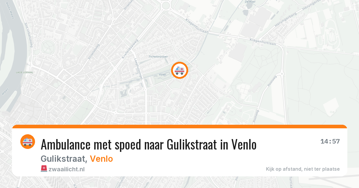 Ambulance met spoed naar Gulikstraat in Venlo — 29 jul 2026