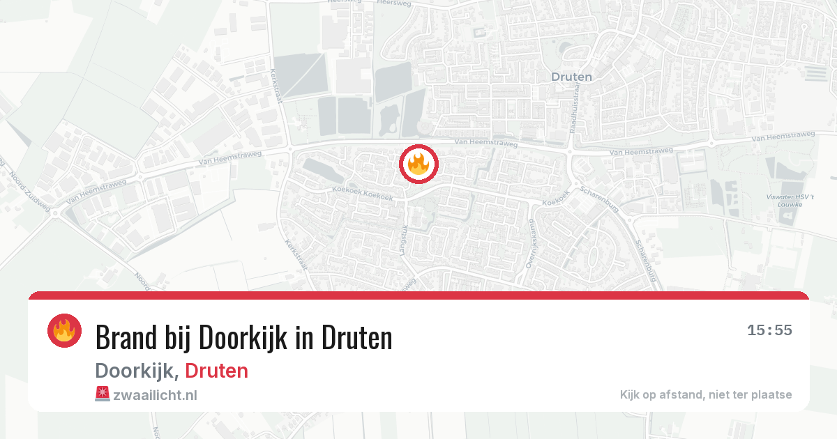 Brand bij Doorkijk in Druten — 18 mei 2026